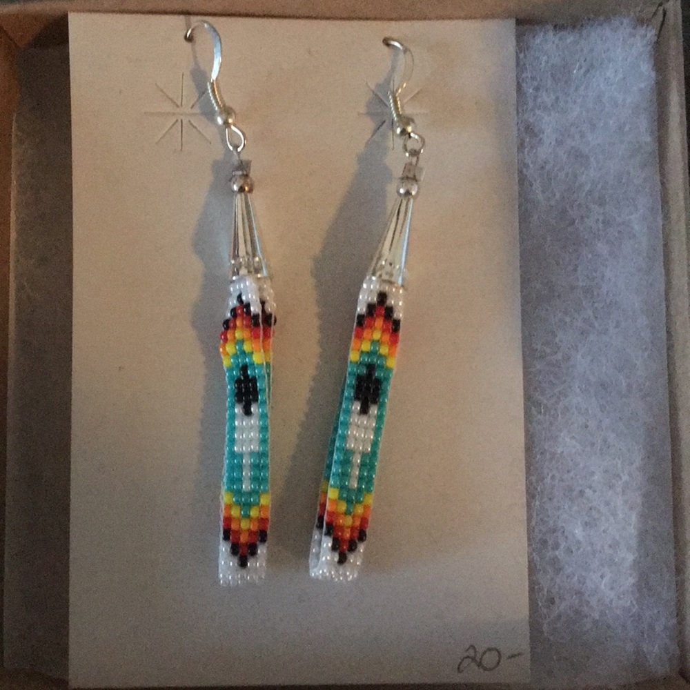 Beaded drop earrings